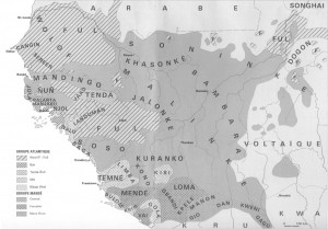 Carte des Sous Groupe du Mandèn